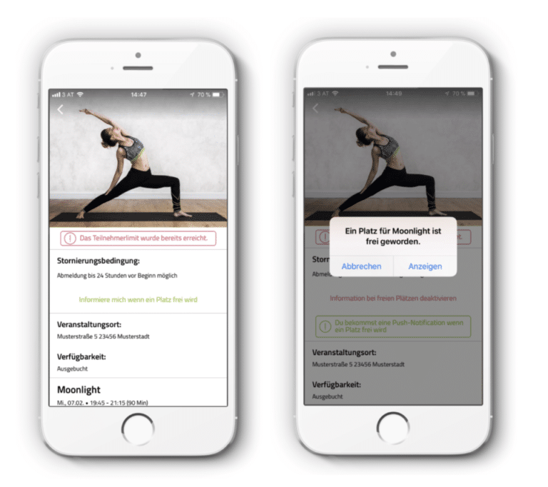 Eversports Intelligente Warteliste IPhone