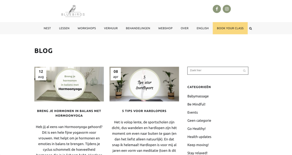 Blog yogastudio Bluebirds