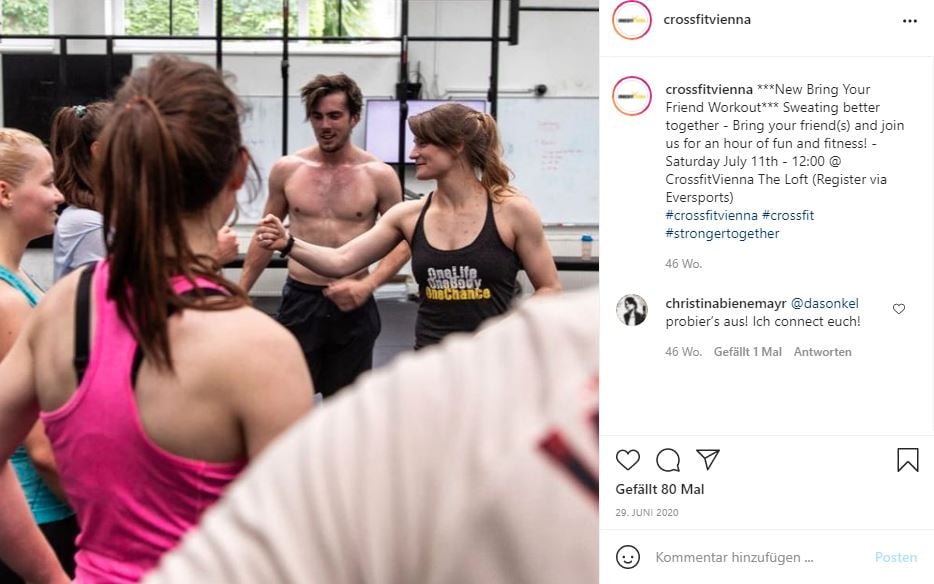 CrossFit Vienna Instagram Posting - FItness Marketing