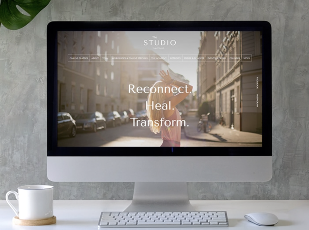 THE STUDIO in München hat eine Webseite für alle selbständigen Yogalehrer:innen
