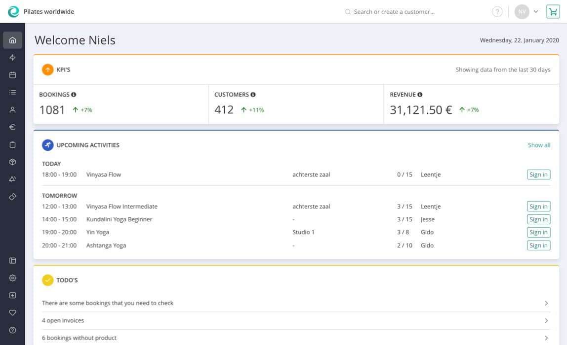 Pilets Software Dashboard ES