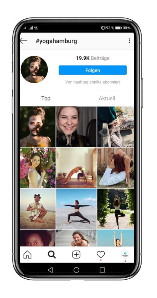 Instagram Stories Hashtags Yoga Hamburg