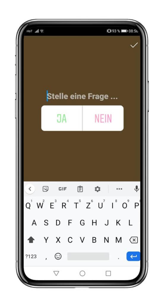 Umfrage erstellen Instagram Stories -Schritt 2