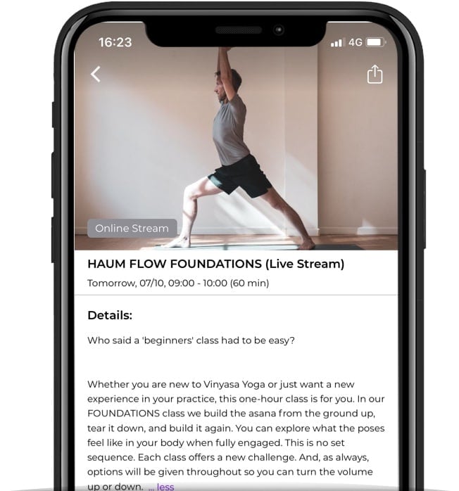 Online-Klassen buchen in der Eversports App