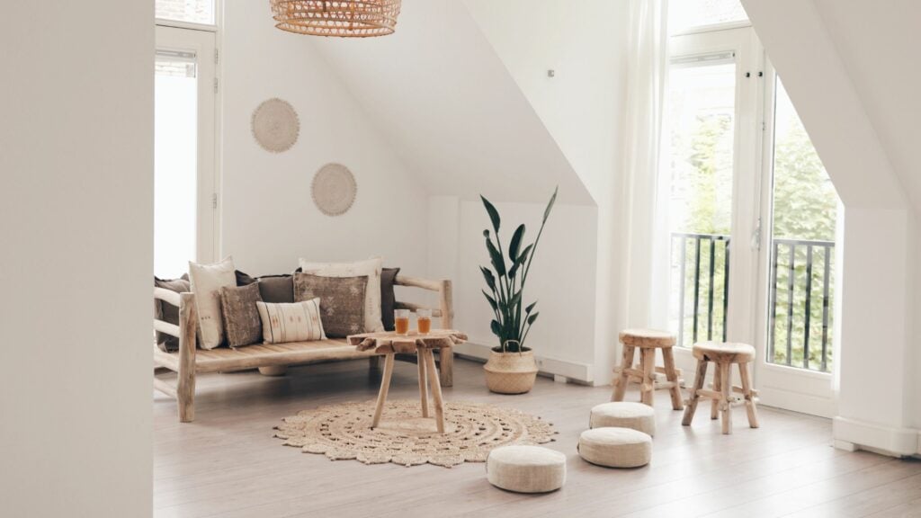 Het interieur van Yoga Studio Kokos