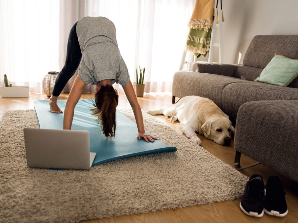 Online Yoga unter Einhaltung der Corona Regeln für Studios und Sportstätten