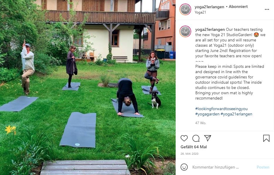 Outdoor Yoga bei Yoga 21