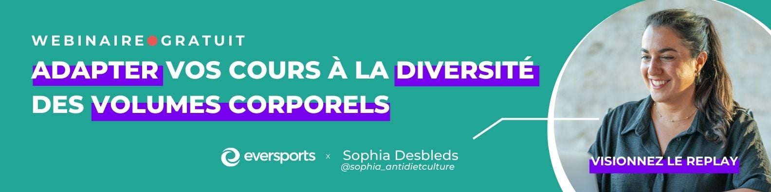 webinaire diversite corps eversports sophia desbleds replay banner