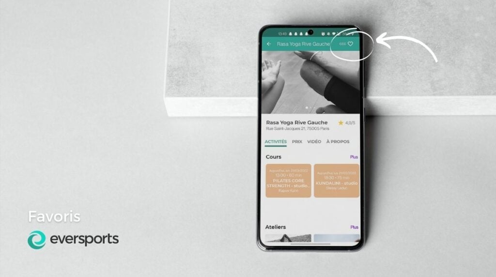 avantage b2c favoris application eversports