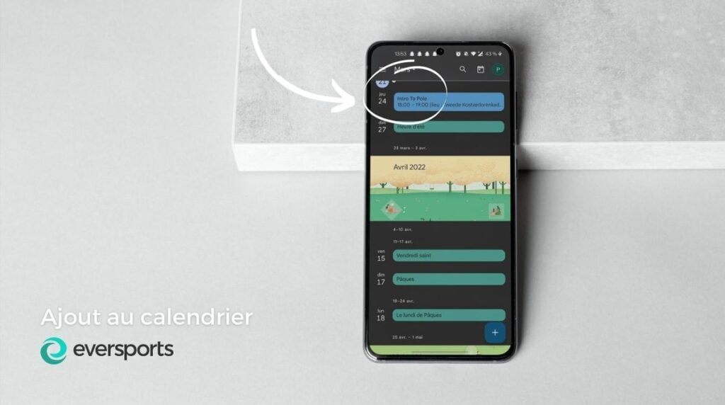avantage b2c synchronisation calendrier application eversports