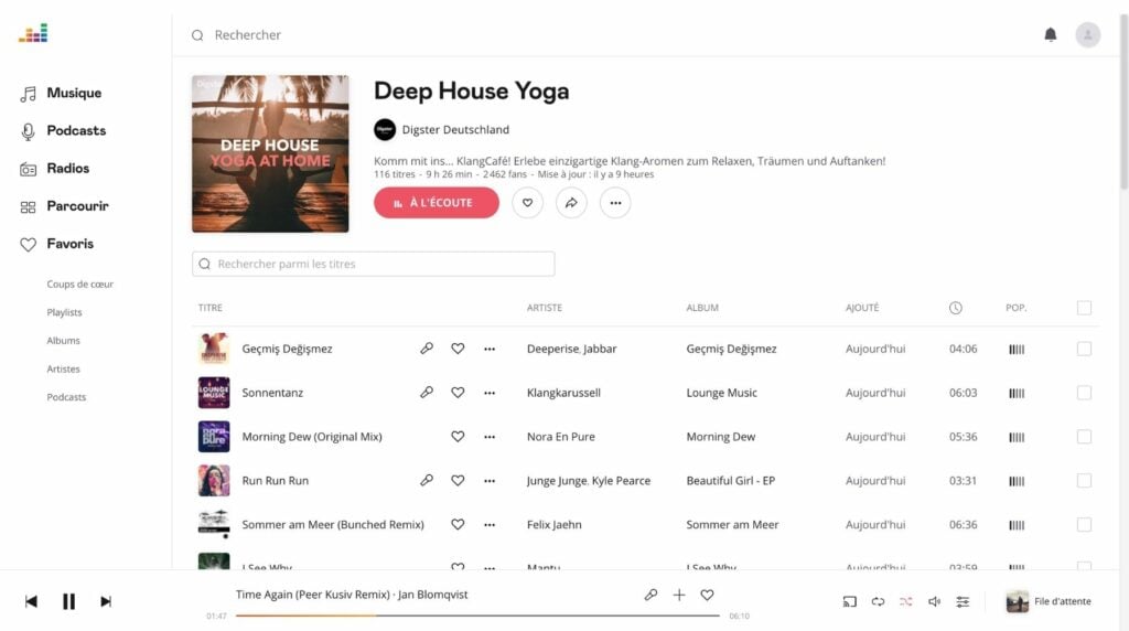 Yoga deezer playlist