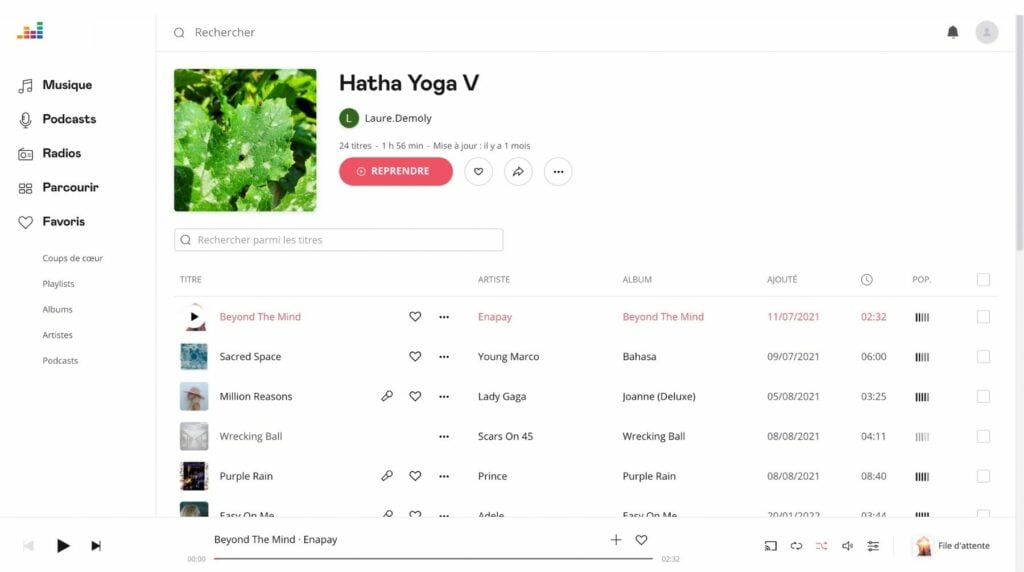 Yoga deezer playlist