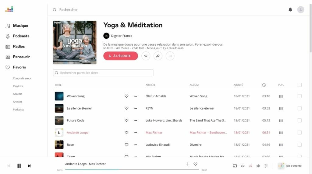 Yoga deezer playlist