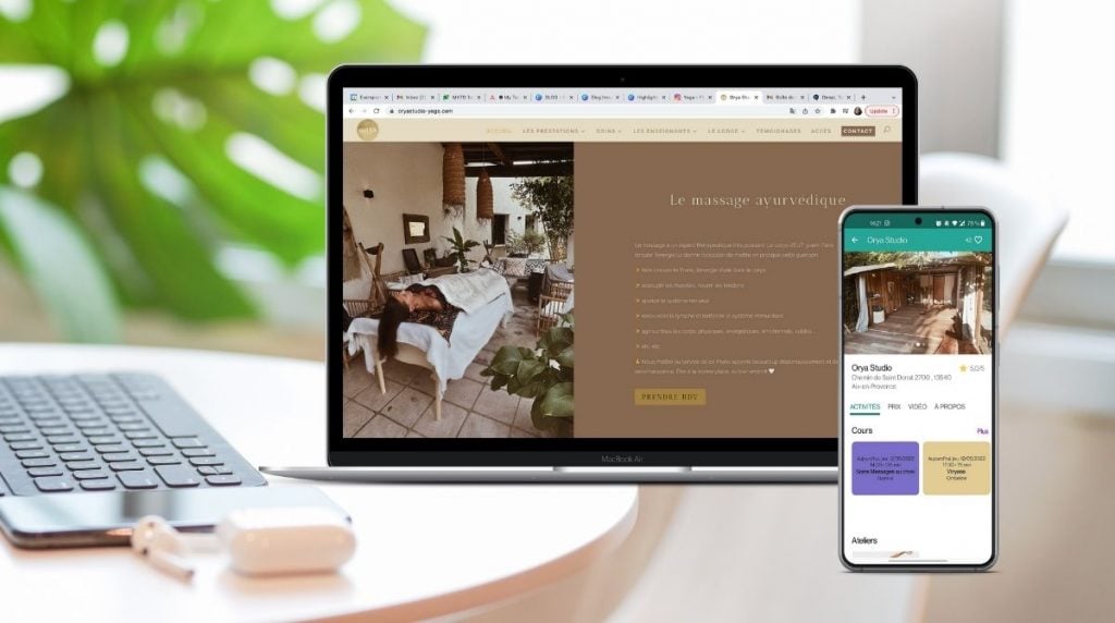 promouvoir studio yoga communication reseaux sociaux site
